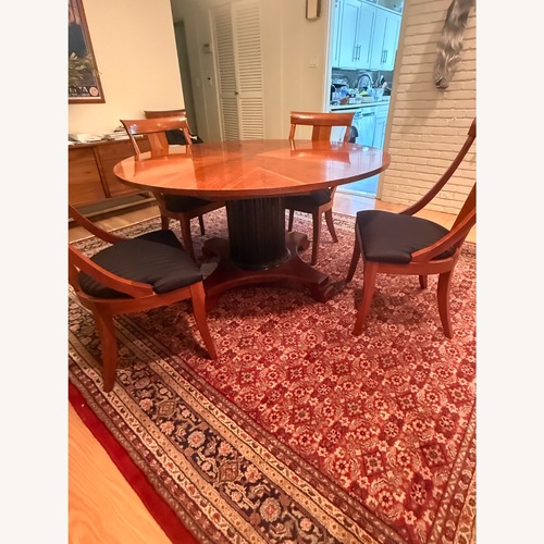 Used Ethan Allen Dark Brown Wood Dining Table for sale on AptDeco