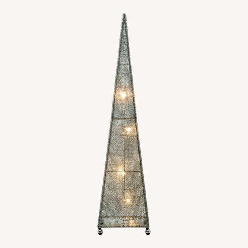 Used  Postmodern Pyramid Floor Lamp W Glass Beads 80's for sale on AptDeco