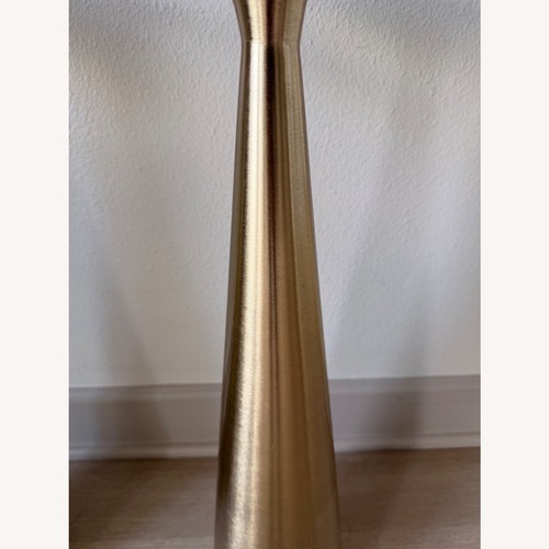 Used Gold Pedestal Accent Tables – Set of 2 for sale on AptDeco