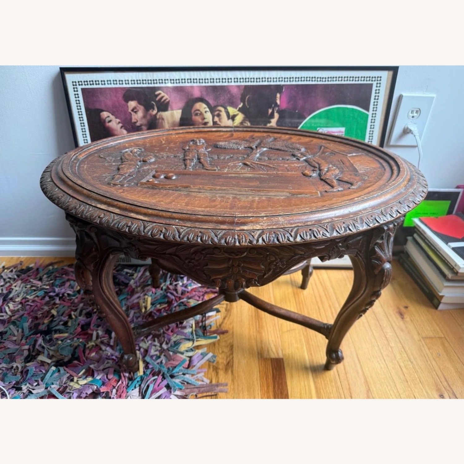 Carved Oval Table  - image-2
