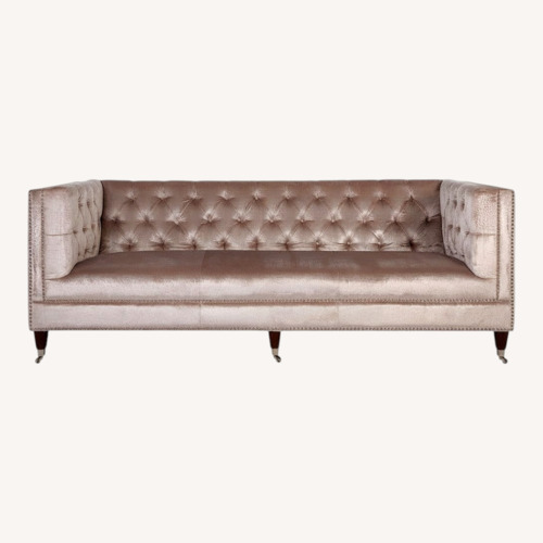 Used Safavieh Pink Fabric 3+ Seater Sofa for sale on AptDeco