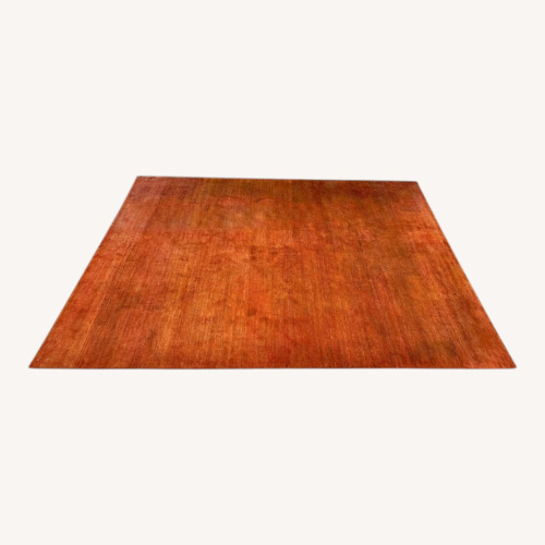 Used Orange Wool Area Rug 8' x 10' for sale on AptDeco