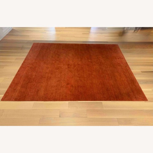 Used Orange Wool Area Rug 8' x 10' for sale on AptDeco