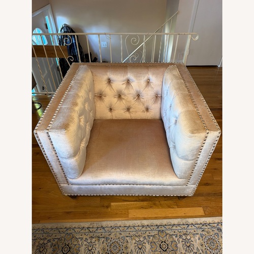 Used Safavieh Pink Accent Chair for sale on AptDeco
