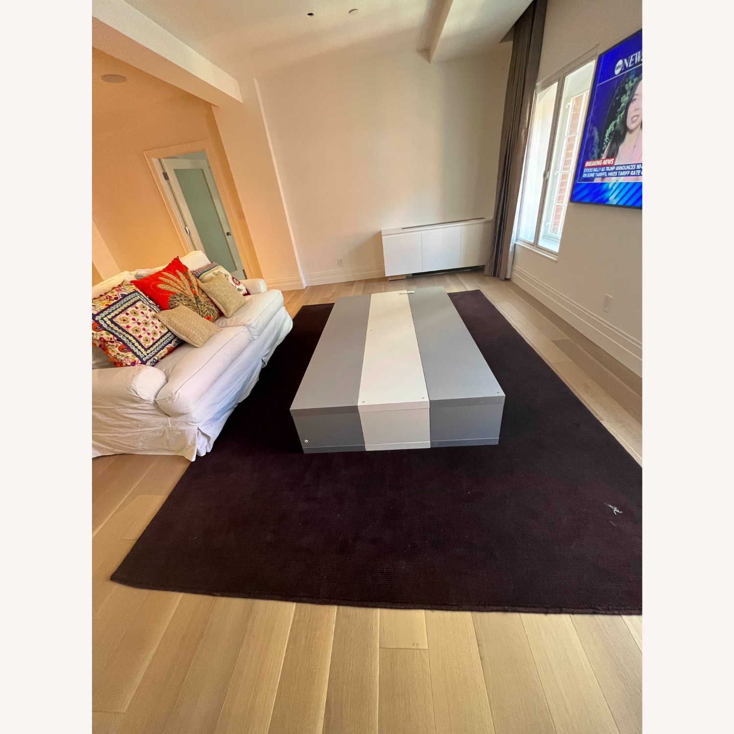 Purple Wool Area Rug 1' x 6' - image-2