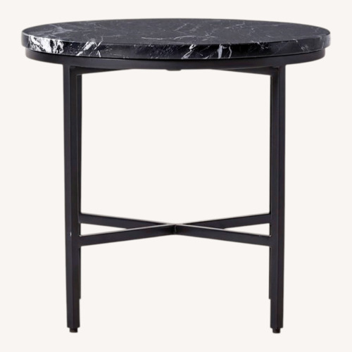 Used CB2 Irwin Black Marble Side Table by Paul McCobb for sale on AptDeco