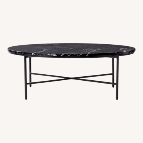 Used CB2 Irwin 42" Black Marble Coffee Table by Paul McCobb for sale on AptDeco