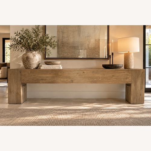 Used Restoration Hardware Reclaimed English Beam Console Table 118" for sale on AptDeco