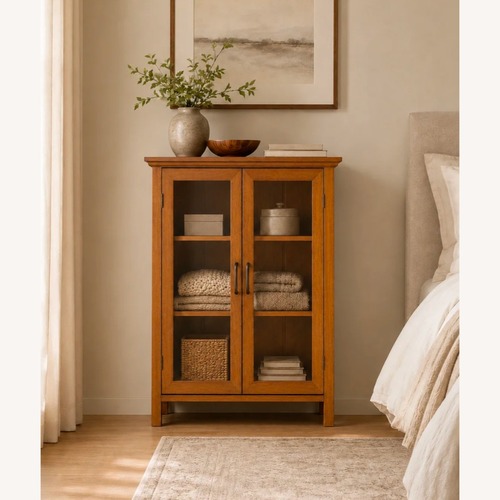 Used Light Brown Wood Sideboard for sale on AptDeco