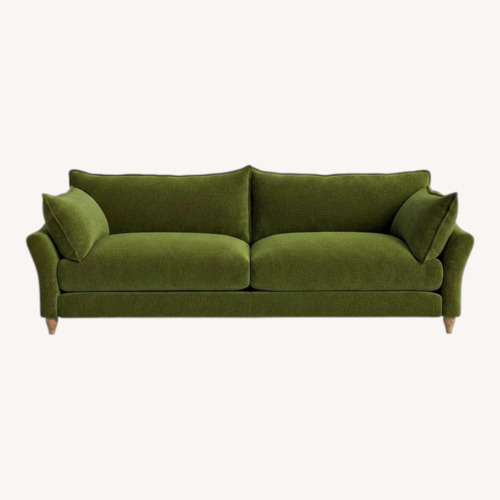 Used Wayfair Olive Green Velvet 3+ Seater Sofa for sale on AptDeco
