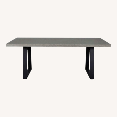 Used West Elm Ashton Lava Stone Dining Table for sale on AptDeco