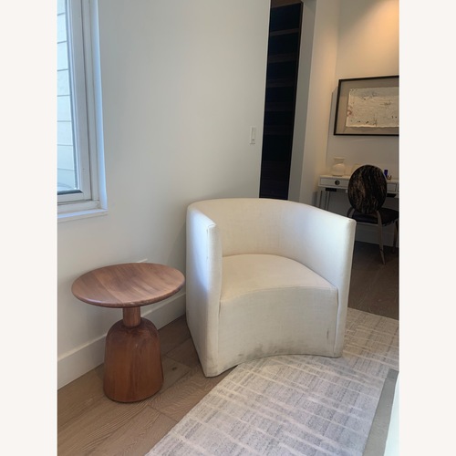 Used CB2 Natural Fabric Accent Chair for sale on AptDeco