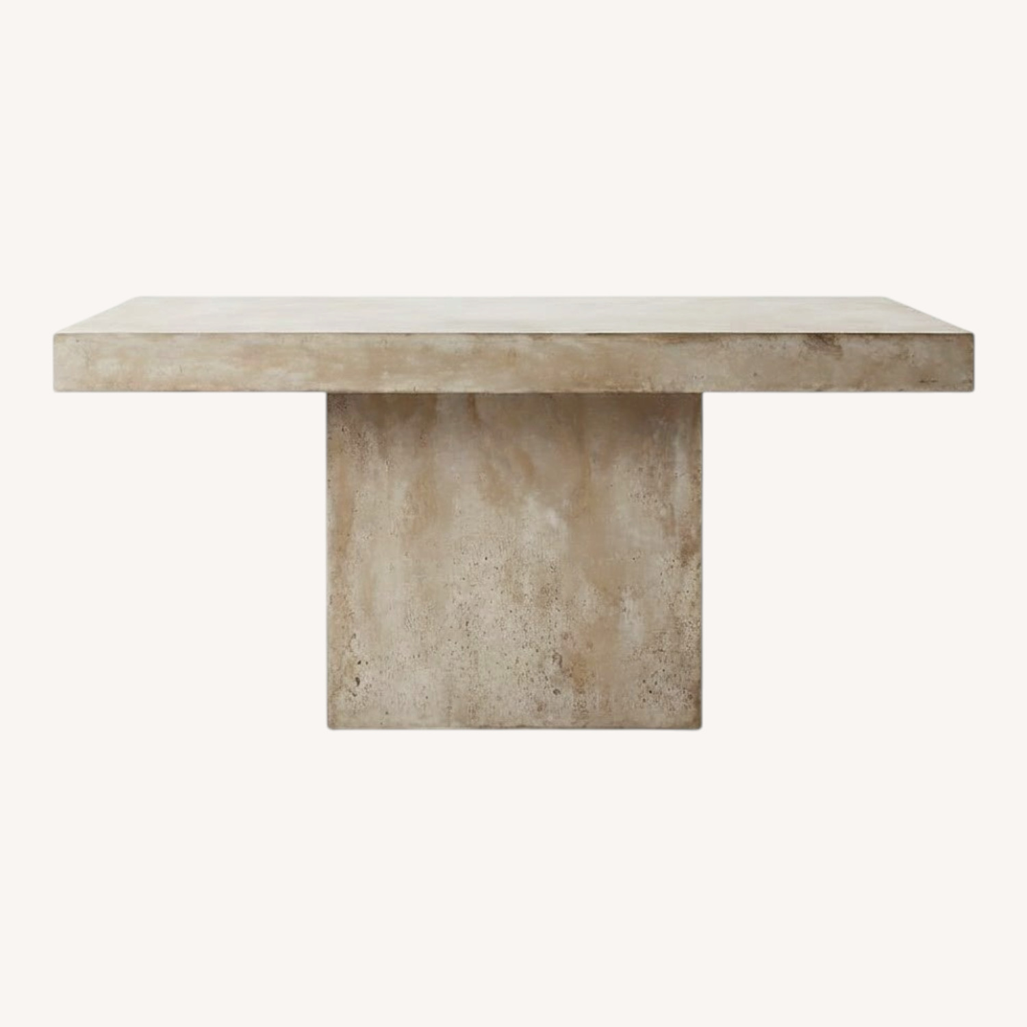 CB2 Fuze White Concrete Cantilever Dining Table - image-0