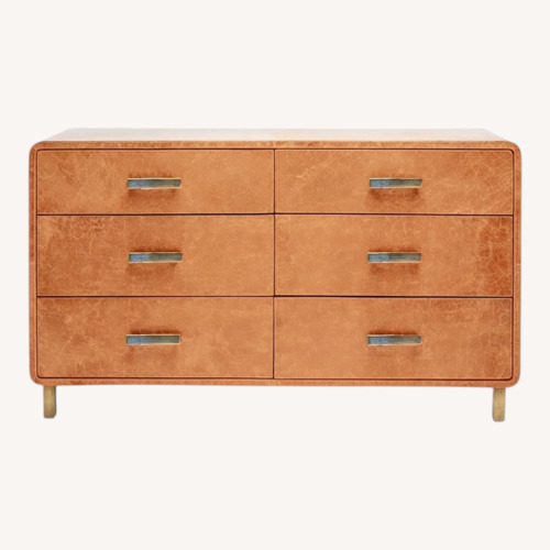 Used Made Goods Dante Light Brown Leather Dresser for sale on AptDeco