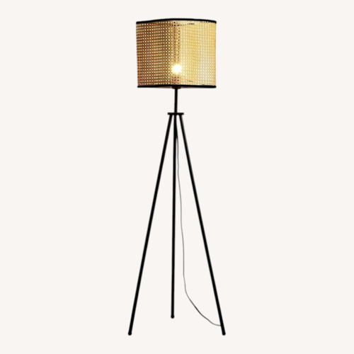Used Natural Rattan Floor Lamp for sale on AptDeco