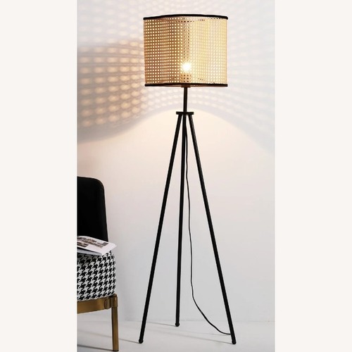 Used Natural Rattan Floor Lamp for sale on AptDeco