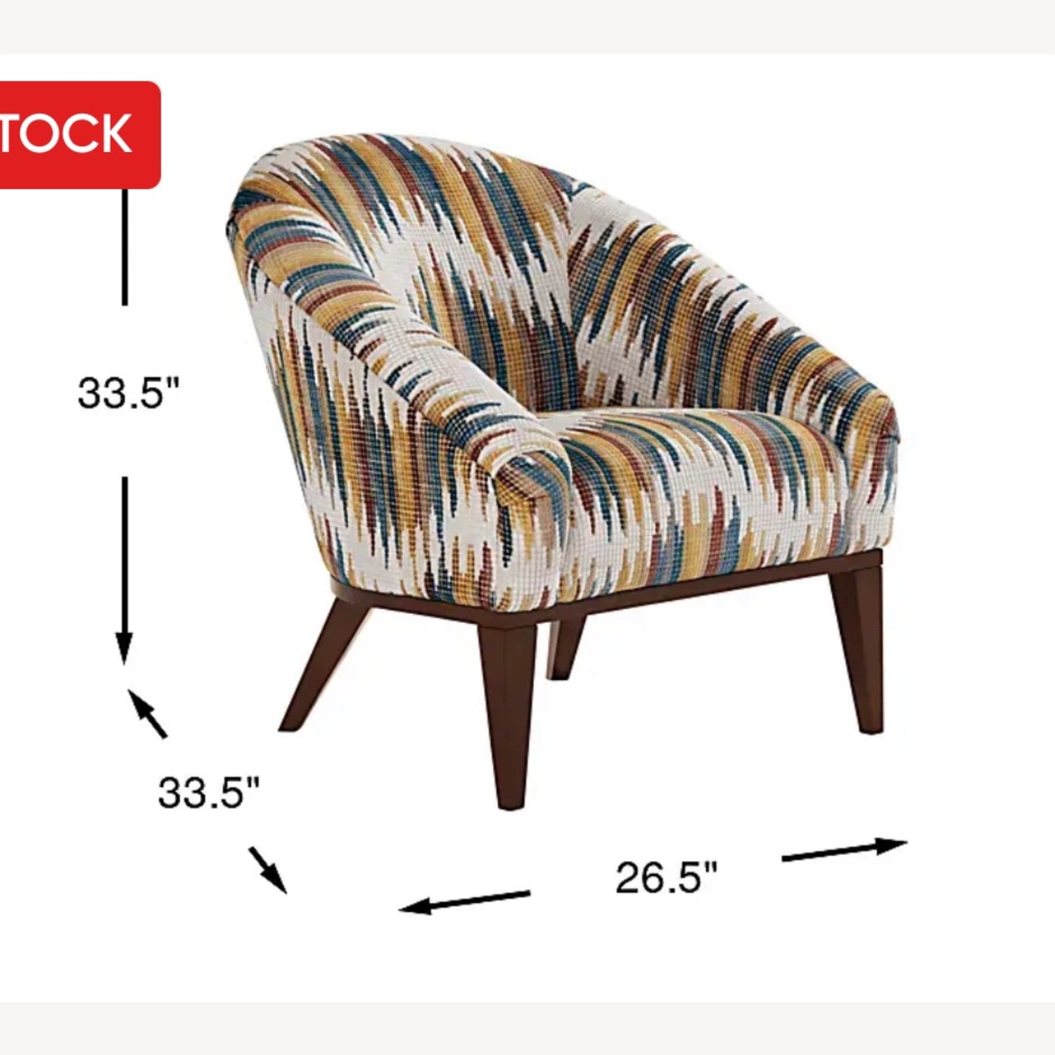 Pattern Accent Chair with 4 Matching Pillows - image-4