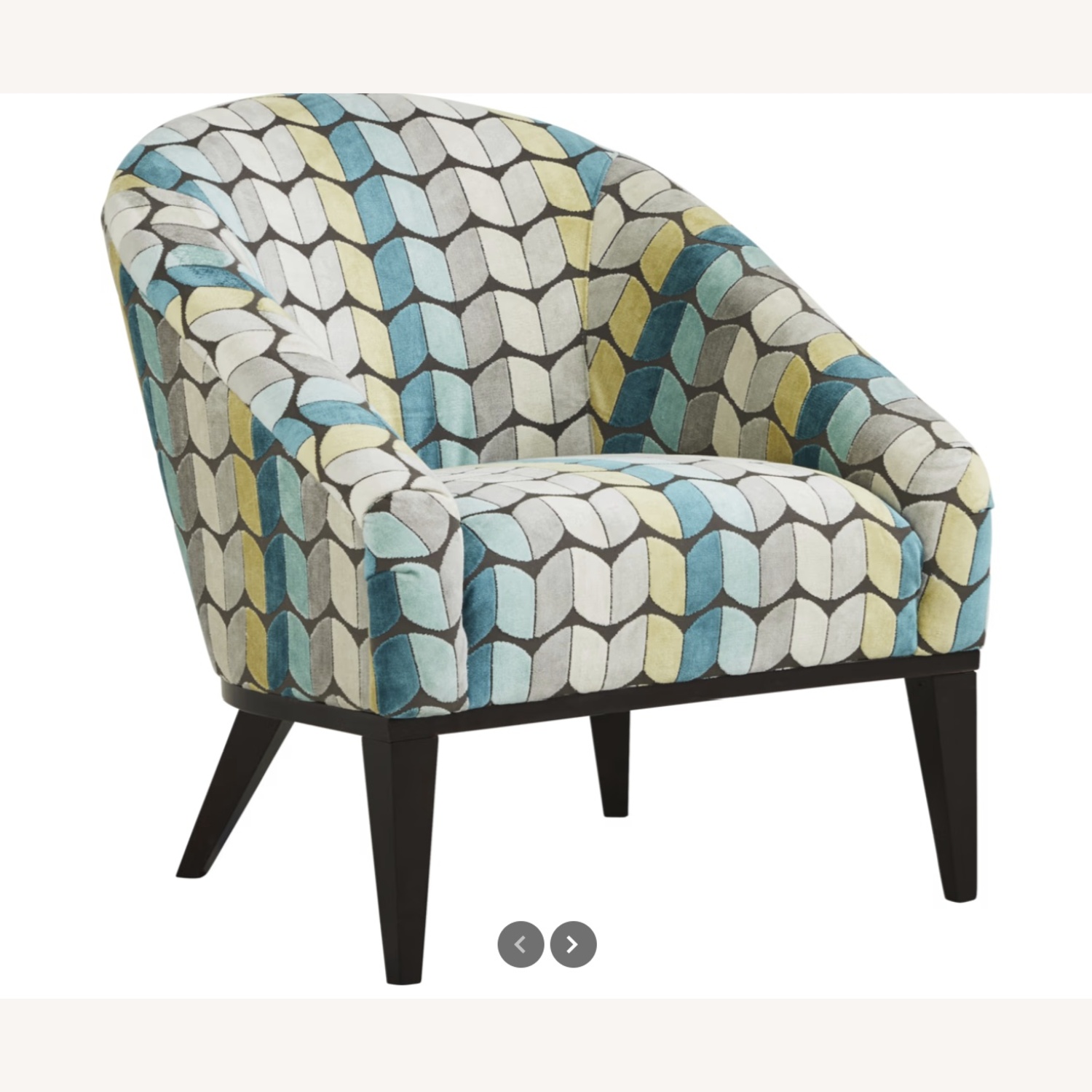 Pattern Accent Chair with 4 Matching Pillows - image-6