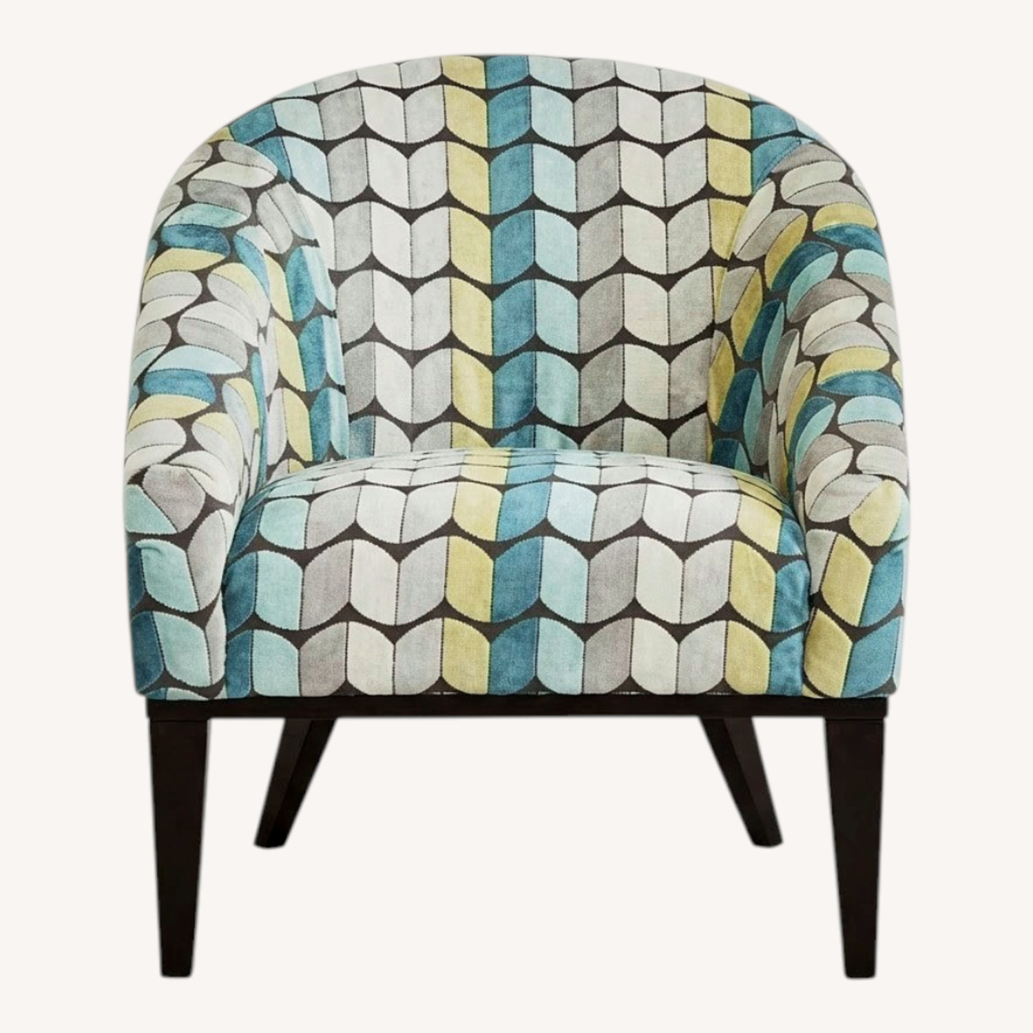 Pattern Accent Chair with 4 Matching Pillows - image-0