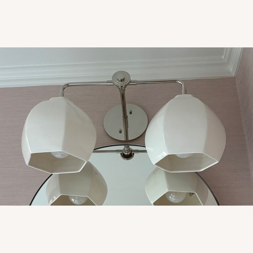 Used White Ceramic Wall Lamp for sale on AptDeco