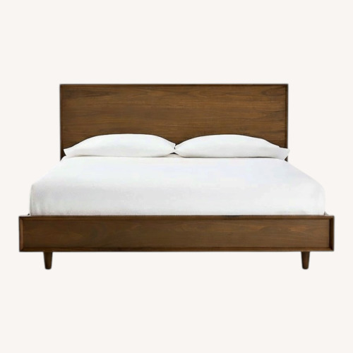 Used Crate & Barrel Tate Wood Queen Bed for sale on AptDeco