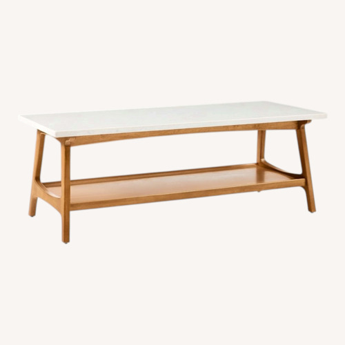 Used West Elm Reeve Marble Coffee Table (48") for sale on AptDeco