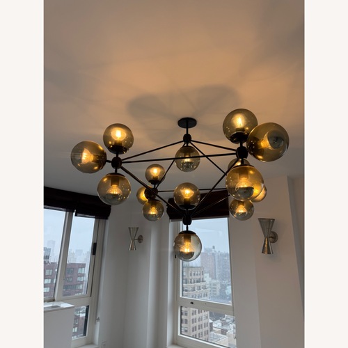 Used Roll & Hill Modo Black Glass Ceiling Lamp for sale on AptDeco