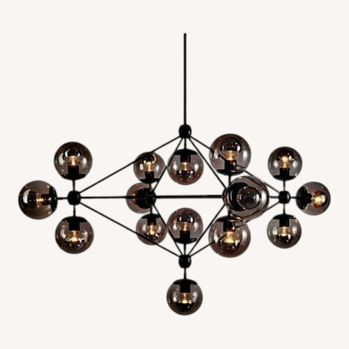 Used Roll & Hill Modo Black Glass Ceiling Lamp for sale on AptDeco