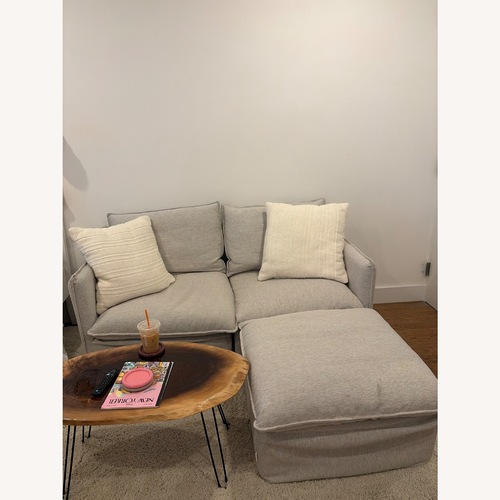 Used Wayfair Light Gray 2 Piece Sectional for sale on AptDeco