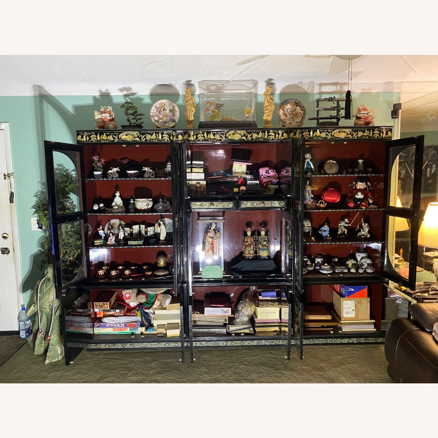 Unique Custom Three Oriental Cabinets - image-0