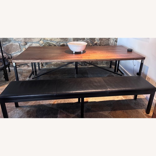 Used CB2 Dark Brown Wood Dining Table for sale on AptDeco