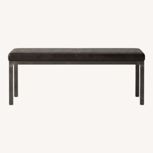 Used Room & Board Black Leather Bench for sale on AptDeco