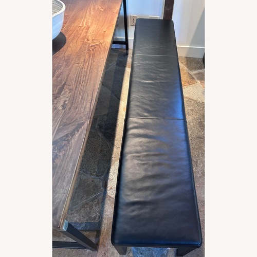 Used Room & Board Black Leather Bench for sale on AptDeco