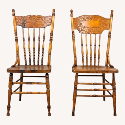 Used Dark Brown Wood Dining Chair for sale on AptDeco