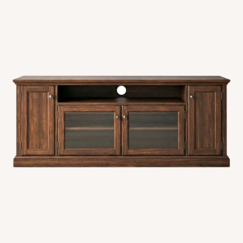 Used Dark Brown Wood Media Storage for sale on AptDeco