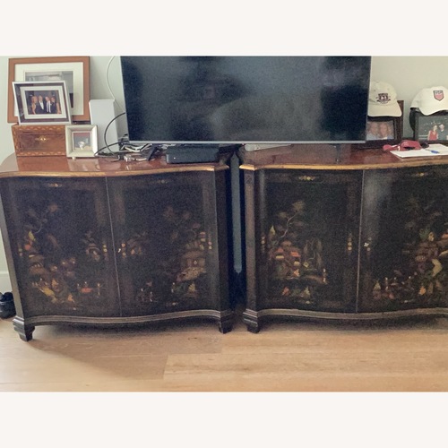 Used Vintage/Antique Finds Dark Brown Wood Sideboard for sale on AptDeco