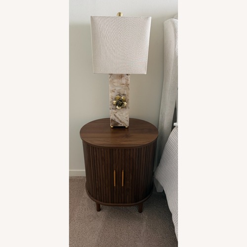 Used Dark Brown Wood Nightstand for sale on AptDeco