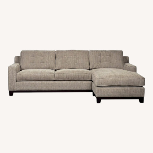 Used Macy's Light Brown 2 Piece Sectional for sale on AptDeco