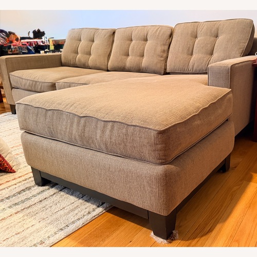 Used Macy's Light Brown 2 Piece Sectional for sale on AptDeco