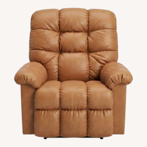 Used Light Brown Leather Recliner for sale on AptDeco
