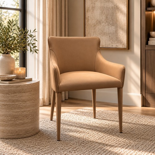 Used Restoration Hardware Nicola Slope Leather Dining Armchair for sale on AptDeco