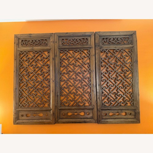 Used Vintage Chinese Wooden Window Lattices for sale on AptDeco