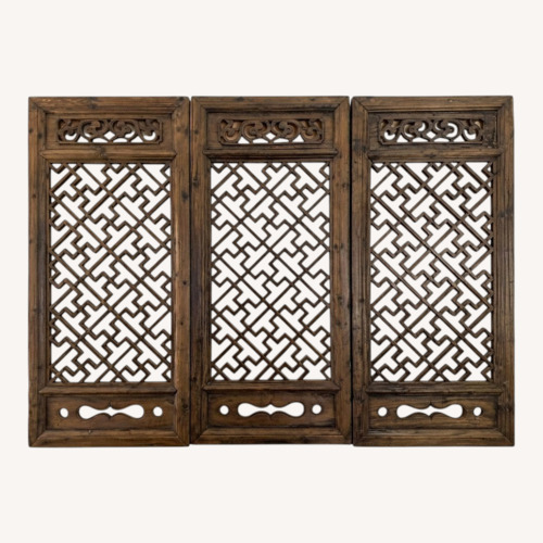 Used Vintage Chinese Wooden Window Lattices for sale on AptDeco