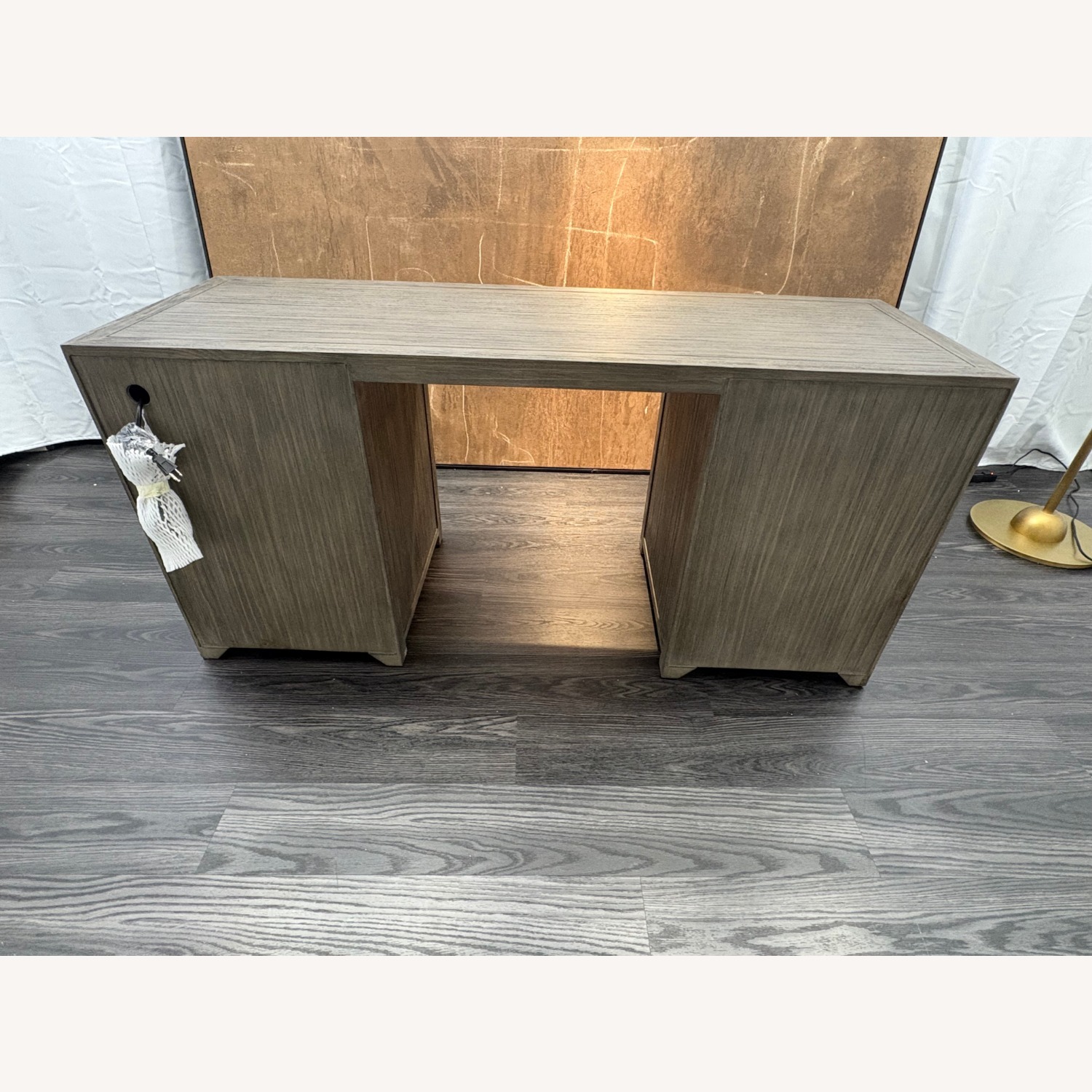 Restoration Hardware Laguna Storage Desk Grey Driftwood - image-23