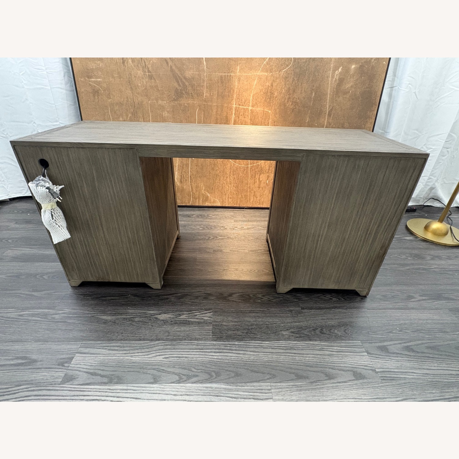 Restoration Hardware Laguna Storage Desk Grey Driftwood - image-22