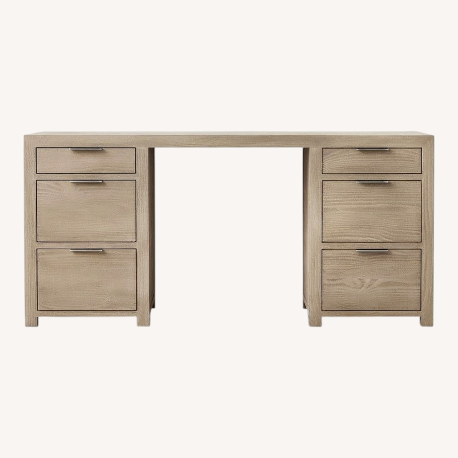 Restoration Hardware Laguna Storage Desk Grey Driftwood - image-31