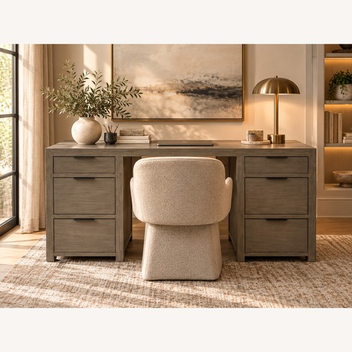 Used Restoration Hardware Laguna Storage Desk Grey Driftwood for sale on AptDeco