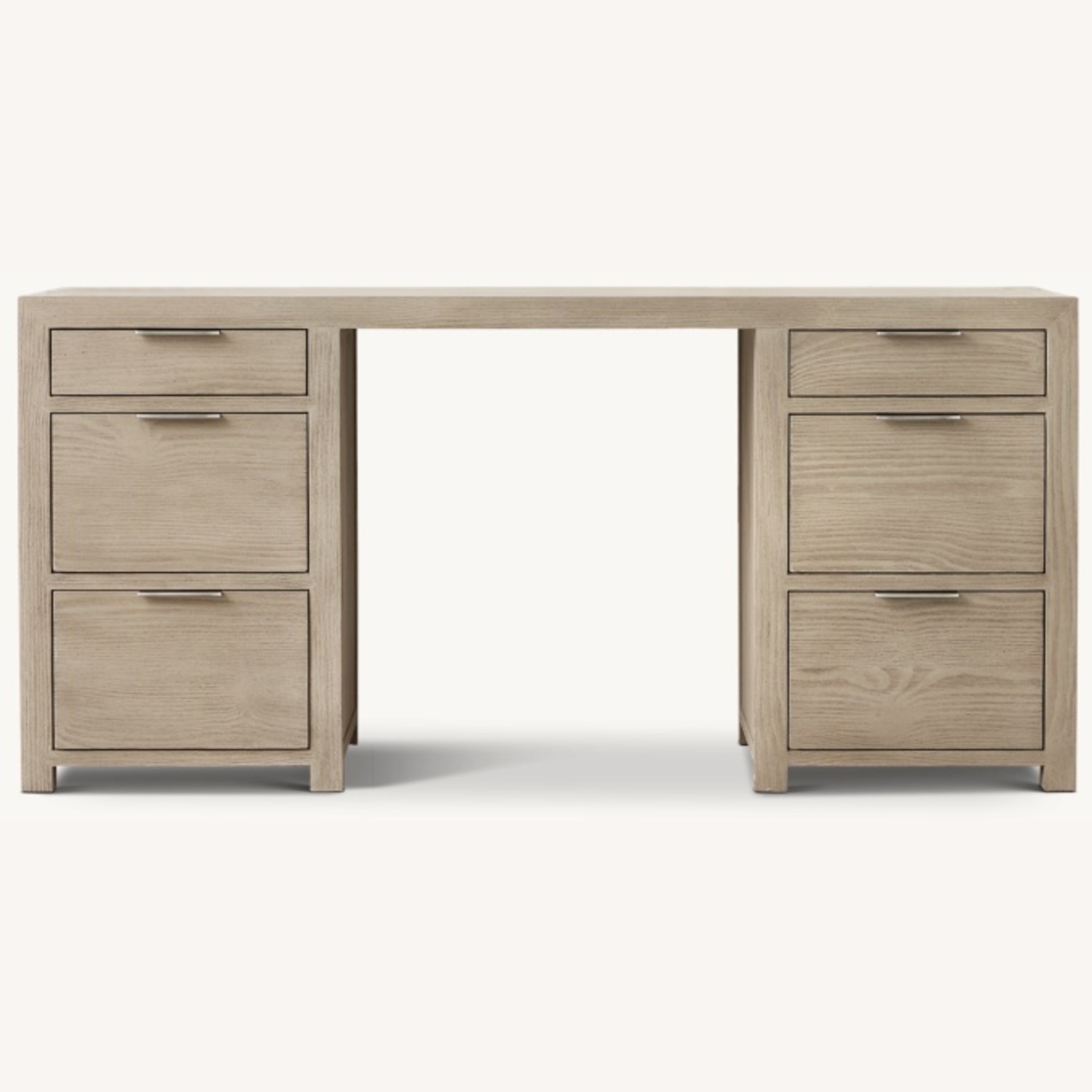 Restoration Hardware Laguna Storage Desk Grey Driftwood - image-30