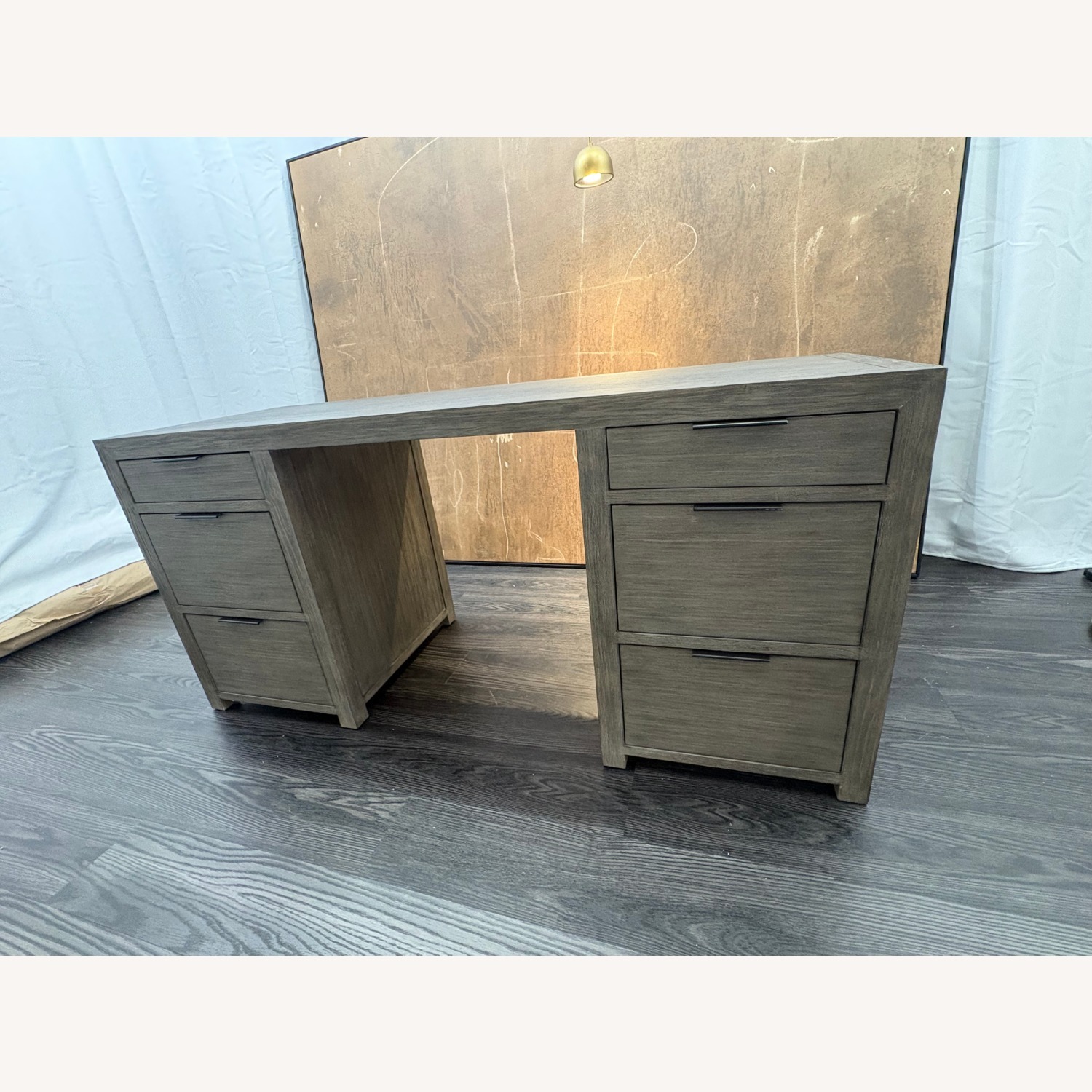 Restoration Hardware Laguna Storage Desk Grey Driftwood - image-2