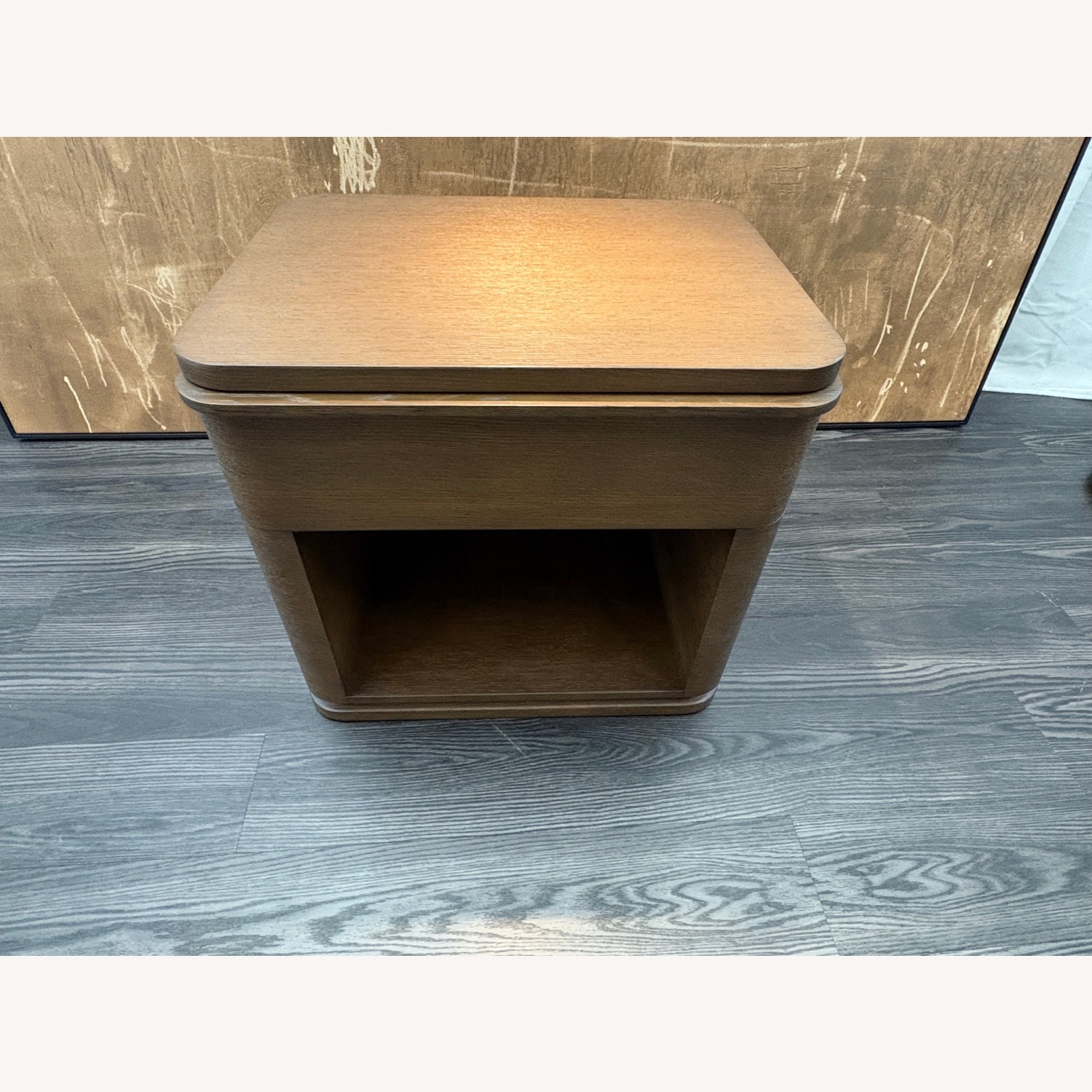 Restoration Hardware Ligné Open Nightstand Brown Brushed Oak - image-21